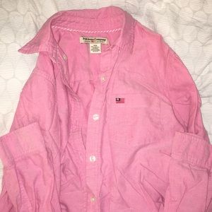 Ralph Lauren Polo Women's Button Up Pink Collar